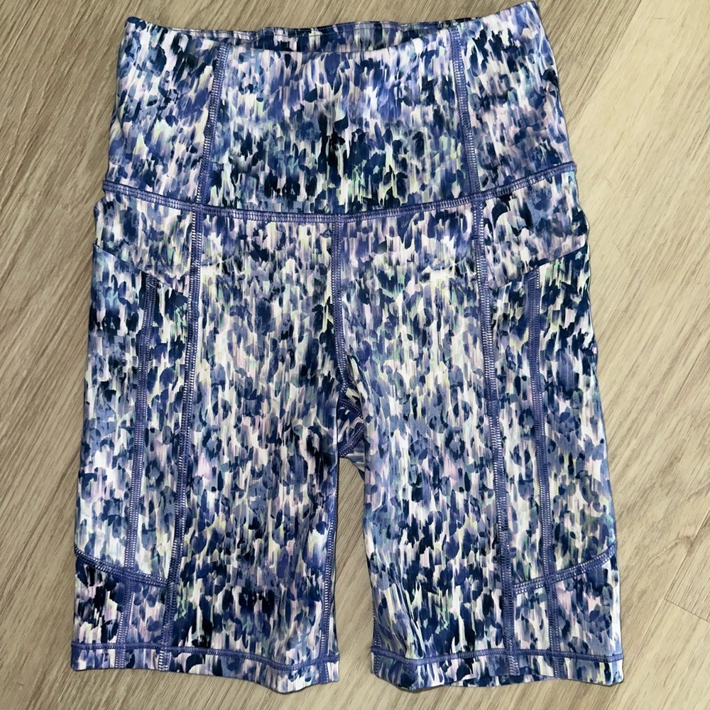 Athleta Multicolor Patterned Bike Shorts